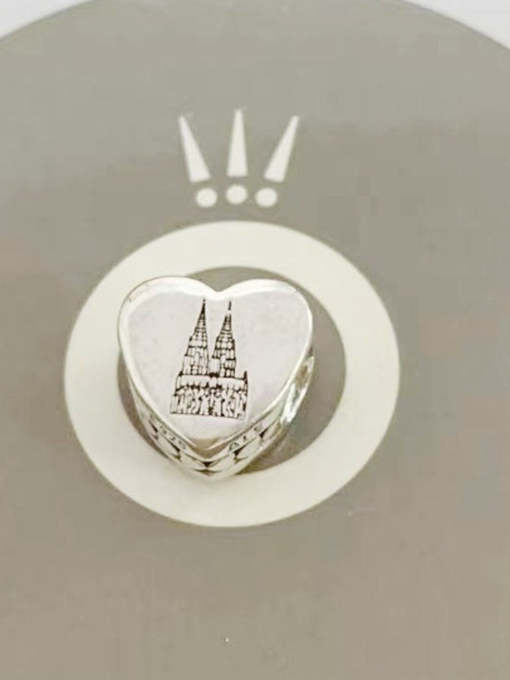 Pandora Cologne Cathedral charm Heart Bead Charm Bracelet Pendant